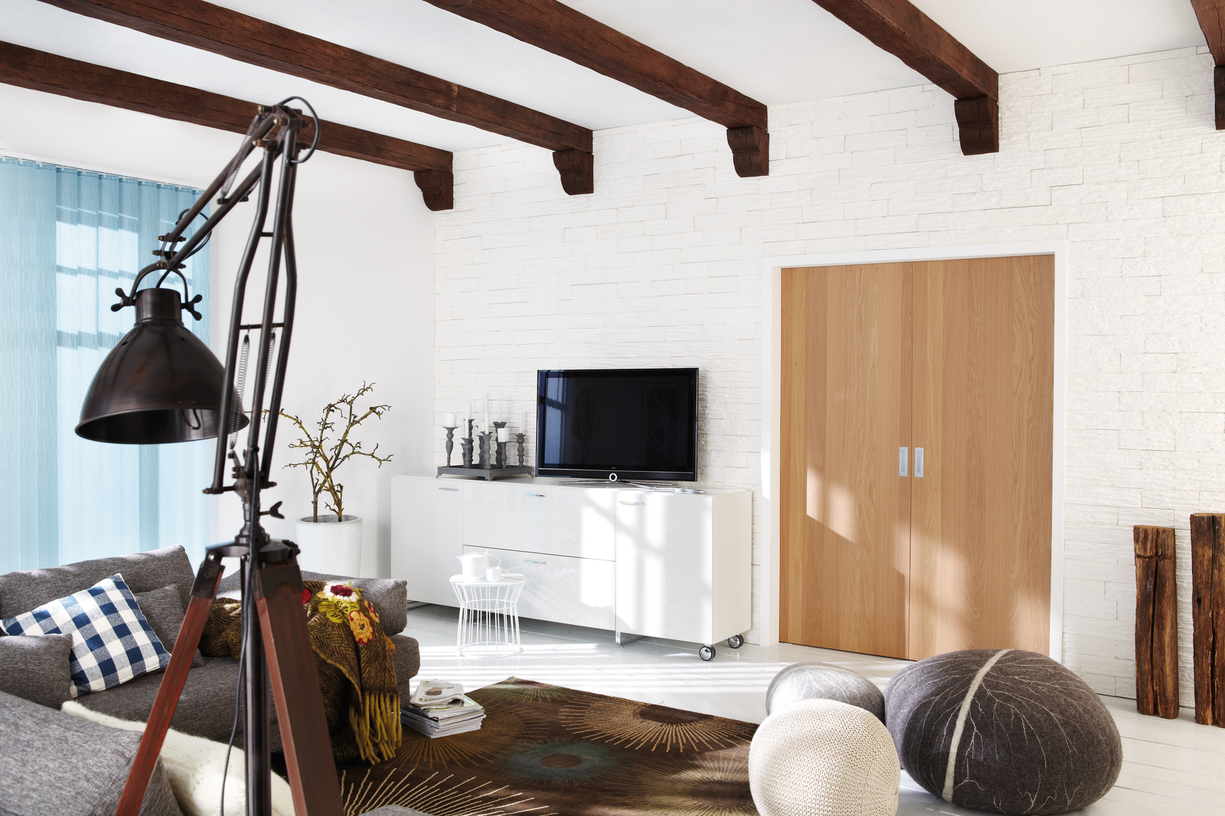 Trámy obývací pokoj detail